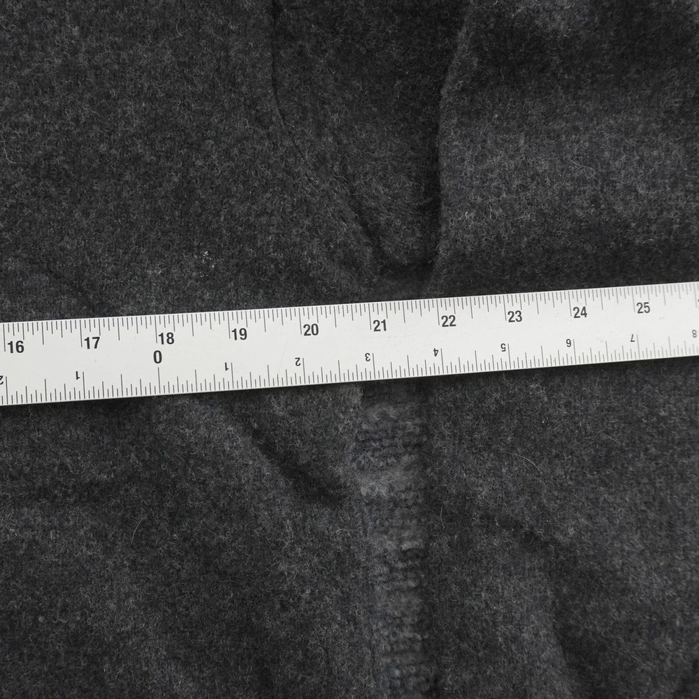 Vintage 90s J. Crew Oarsman Henley Sweater Large Gray Wool Long Sleeve Pullover